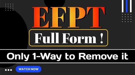 efpt full form in exam|EFPT.